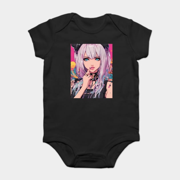 Adventure Demon Style 80s Baby Bodysuit by animegirlnft
